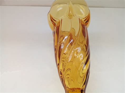 Art Deco Sowerby Amber Glass Vase Pressed Glass 1930s Etsy UK