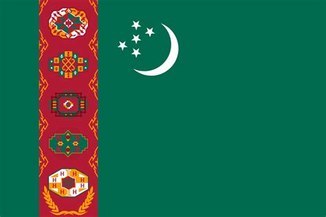 National Flag Of Turkmenistan : Details And Meaning