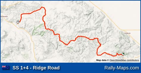 Karte Wp Ridge Road Otago Rally Aprc Rallyekarte De