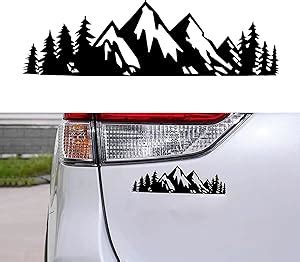 Amazon Cueclue Pack Car Forest Snow Mountain Sticker Trunk