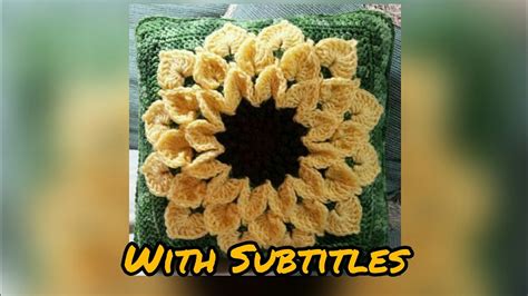 Crochet D Sunflower Square How To Crochet A D Sunflower Square