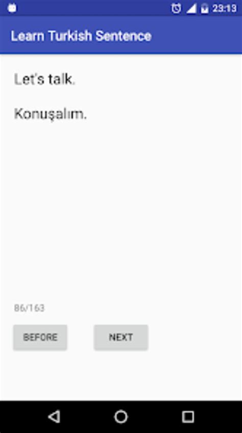 Android I In English Turkish Sentence Ndir