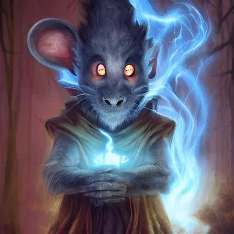 Fantasy Painting Of A Ghostly Rat Sorcerer With Stable Diffusion