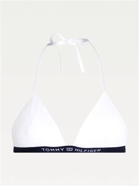 Halter Neck Fixed Triangle Bikini Top Uw Uw Ybr Tommy Hilfiger