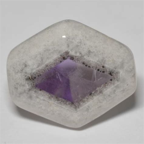 20.5ct Amethyst Geode Slice Gemstone | 22.9 x 19.8 mm | GemSelect