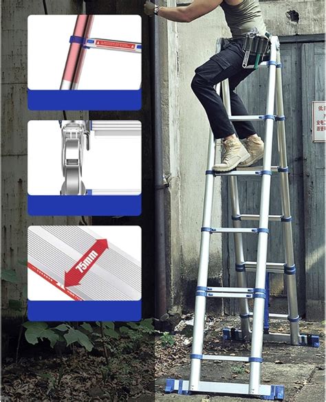 Buy Cotclo Telescoping Ladders Engineering Telescoping Ladder Ft One