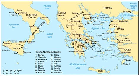 Greece Ancient Chief Cities And Divisions Of Ancient Greece Kids