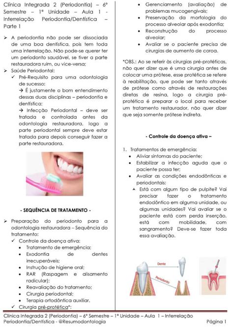 Resumos Odontologia Resumos De Odontologia