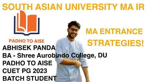 South Asian University MA International Relations Topper SAU MA IR