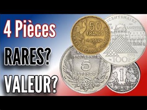 VALEUR de 4 MERVEILLEUSES Pièces RARES MODERNES de FRANCE Monnaie