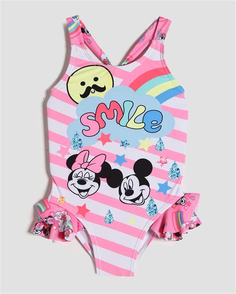 Riachuelo Mai Infantil Minnie Babados Rosa Disney