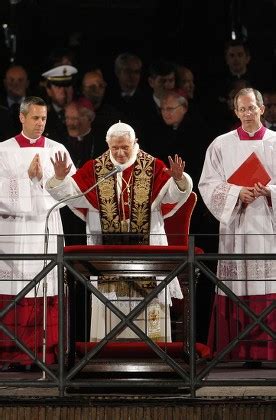 Pope Benedict Xvi Blesses Faithfull End Editorial Stock Photo Stock