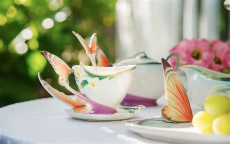 Butterfly Teacup Franz Collection Porcelain