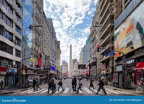 Buenos Aires View From Avenida Corrientes Editorial Photography Image