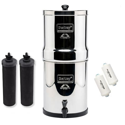 Berkey Royal Stainless Steel Gravity Water Filter System With 2 Black Element And 2pf 2 Fluoride