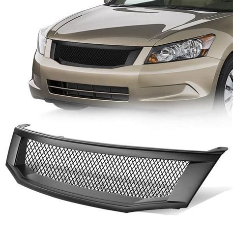 08 10 Honda Accord Sedan Front Grille Badgeless Diamond Mesh Black Honda Accord Honda