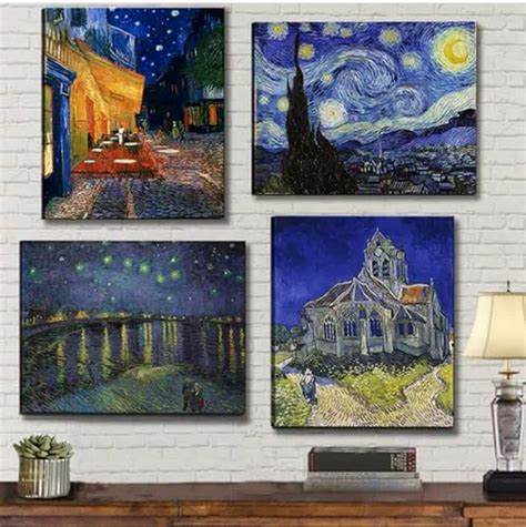 Cuadros De Vincent Van Gogh Noche Estrellada Sobre El R Da Env O Gratis