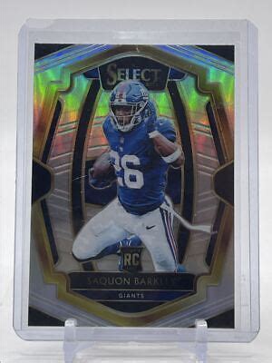 SAQUON BARKLEY 2018 SELECT PREMIER LEVEL SILVER PRIZM ROOKIE RC Q0845