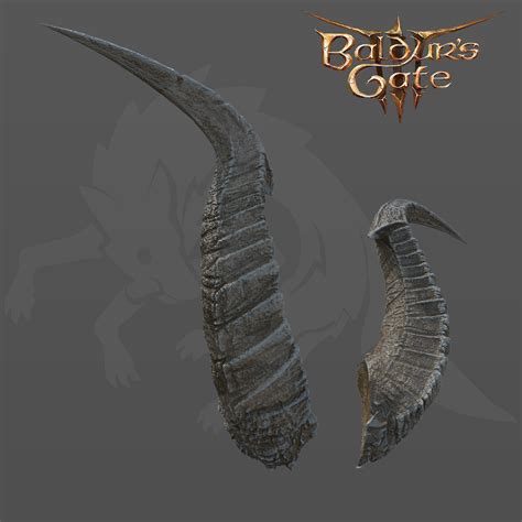 Obj File Tiefling Horns Baldurs Gate 3 For Cosplay 3d Model 🤘 ・3d Print