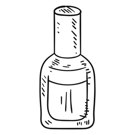 Hand Drawn Bottle Nail Polish Stroke Transparent Png Svg Vector File