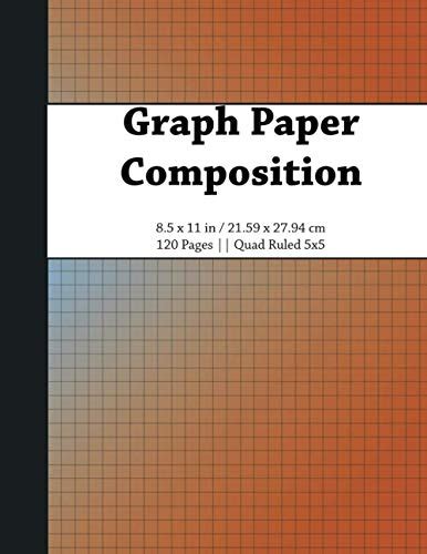 Graph Paper Composition Notebook Grid Paper Quad Ruled 5x5 120 Pages