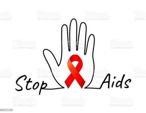 Red Ribbon Aids Awareness Stock Illustration Download Image Now