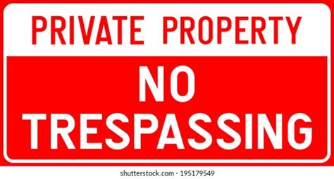 Private Property No Trespassing Sign Vector Stock Vector Royalty Free