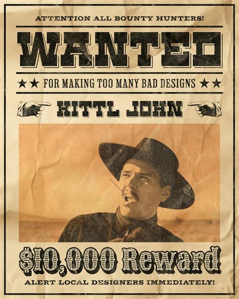 Wanted Western Poster Template