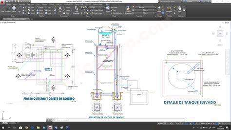 Descargar Plano De Cisterna Y Tanque Elevado Ingenier A Civil