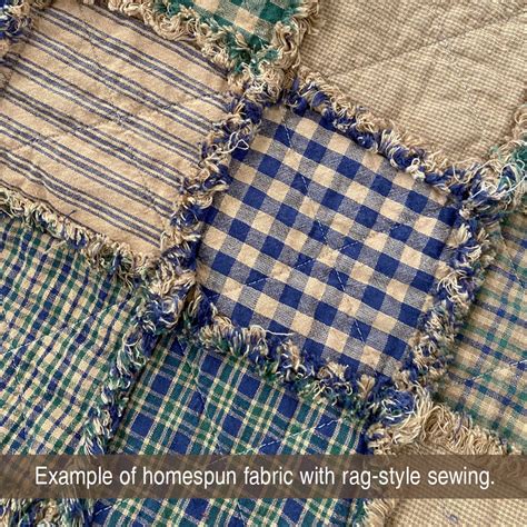 Emerson 4 Blue And Green Plaid Homespun Fat Quarter Jubilee Fabric