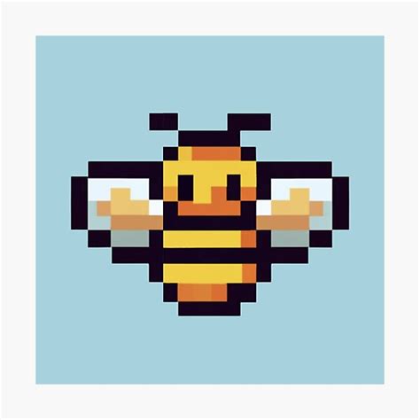 Cute Bee Pixel Art Photographic Print For Sale By Christinegames