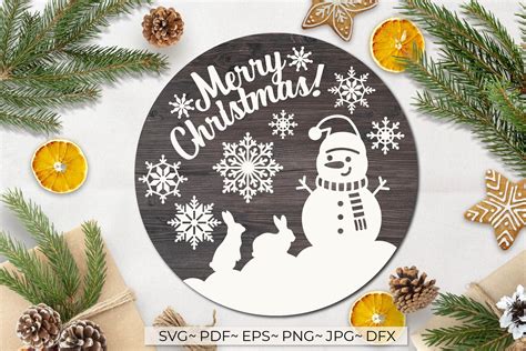 Merry Christmas Door Sign Svg Graphic By Olga Boat Design · Creative