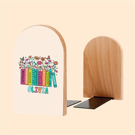 Personalized Colorful Letters Floral Book Pencil Heavy Duty Wood