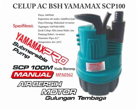 Jual Pompa Celup Air Bersih Yamamax SCP 100M Manual Di Lapak