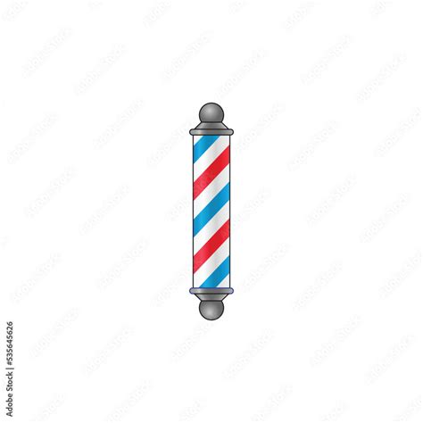 Realistic barber pole vector graphics Stock Vector | Adobe Stock