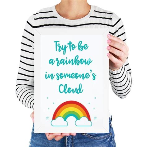 Quadro Infantil Seja o Arco iris da Nuvem de Alguém Elo7