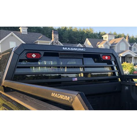 Magnum Truck Racks Headache Rack Louvered Aluminum Black Matte Powder