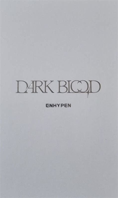 Enhypen Back Photocard New Ver Dark Blood Photocard Pcs Cards