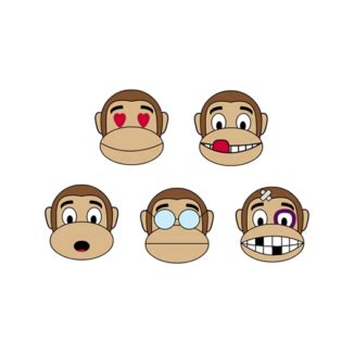 Monkey Emoji 1 - Just Stickers : Just Stickers