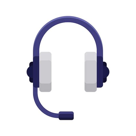 Icono Plano De Auriculares Vector Premium