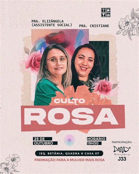 Culto Rosa Social Media Igreja On Behance