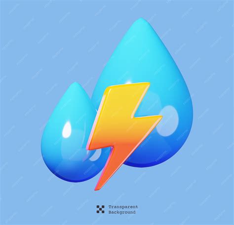 Premium PSD | Water drop energy icon isolated. ecology and environment
