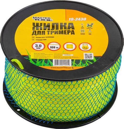 Купить Леска для триммера MASTERTOOL 3.00 мм 108 м 1 кг квадрат 19-2430 ...