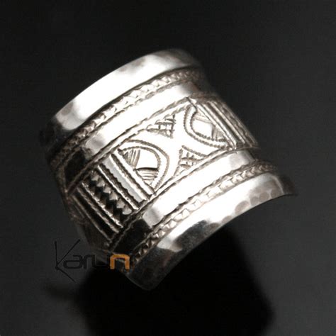 Bijoux Touareg Ethniques Bague Chevali Re En Argent Grav E Homme Femme