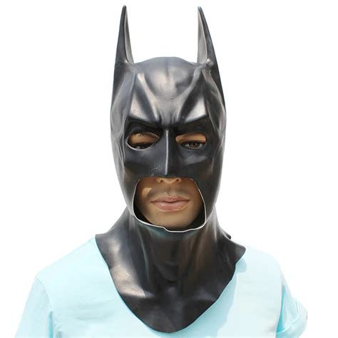 Realistic Cosplay Full Face Latex Batman Mask Costume Superhero The ...