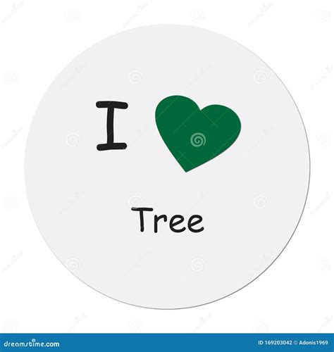 I Love Tree On White Stock Illustration Illustration Of Hill 169203042