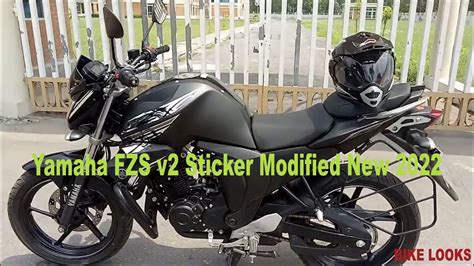 Yamaha FZS V2 Sticker Modified New 2022 Yamaha FZS V2 Black YouTube