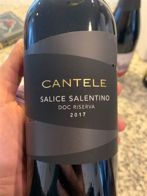 2017 Càntele Salice Salentino Riserva Italy Puglia Salice Salentino