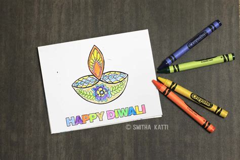 Free printable happy Diwali card -print at home and gift immediately!