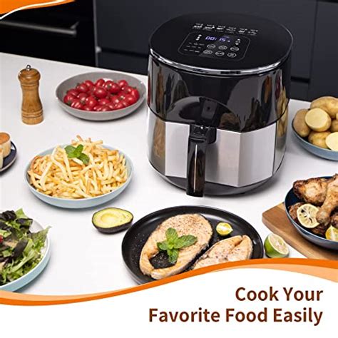 Air Fryer Small With 9 Presets Stainless Steel Air Fryers Oven Oilless Cooker Preheat And